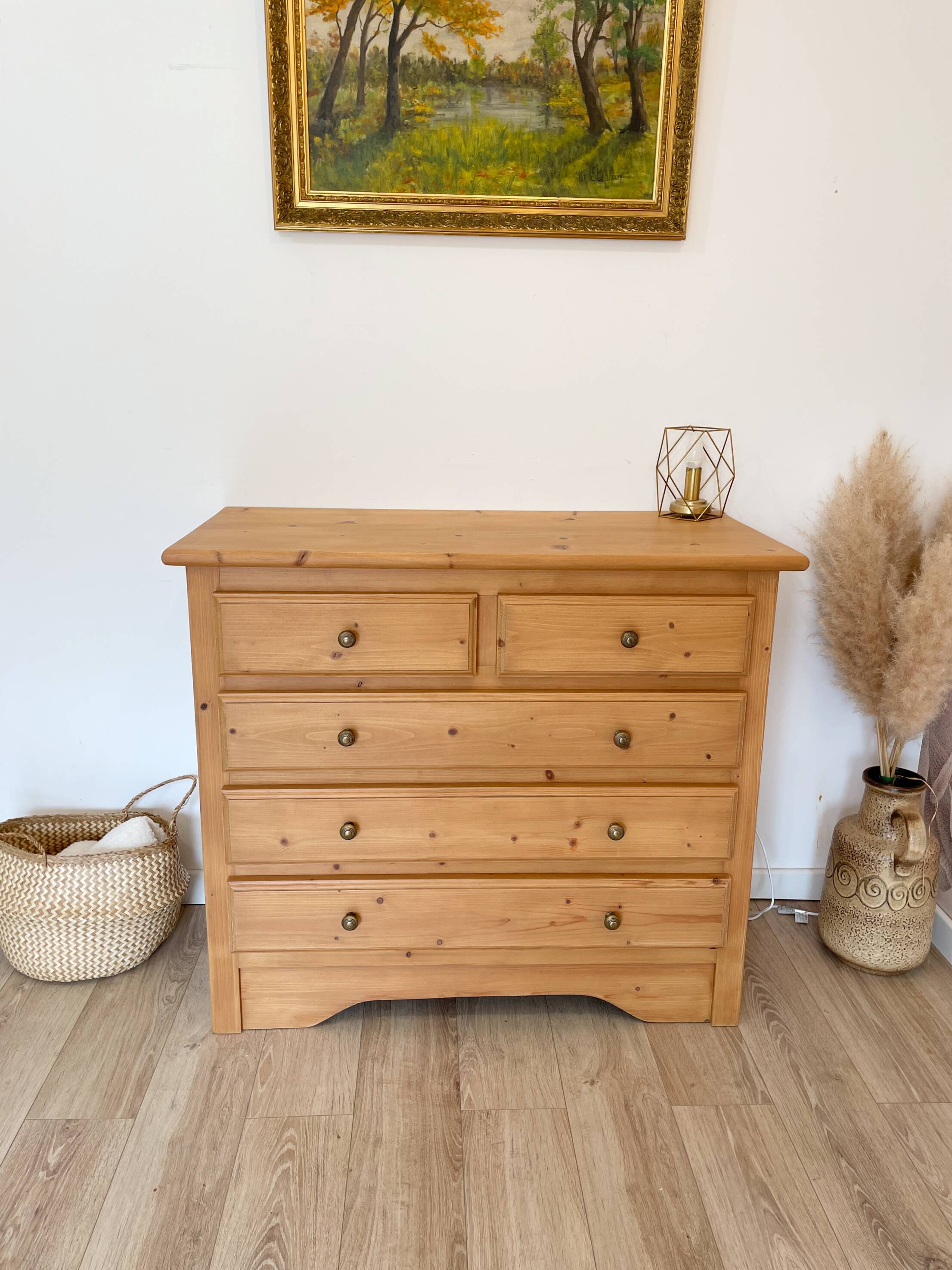 Commode en pin massif - esprit campagne chic