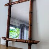 Vintage bamboo mirror 60 x 50 cm