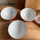 3 porcelain bowls Longchamp red pea white
