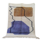 Handmade Berber rug with colourful patterns, Atlas, 1.4/2.6 m.