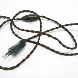 "swan neck" lamp in bronze and brass from 1900