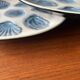 Lot d’assiettes à huîtres en céramique bleue – Assiettes coquillages r