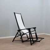 Vintage Italian design folding deck chair 1970s