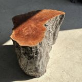 Pair of lychee stools forming a coffee table