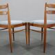 Ensemble de quatre chaises de salle à manger en hêtre rénovées, Tchécoslovaquie, années 1970