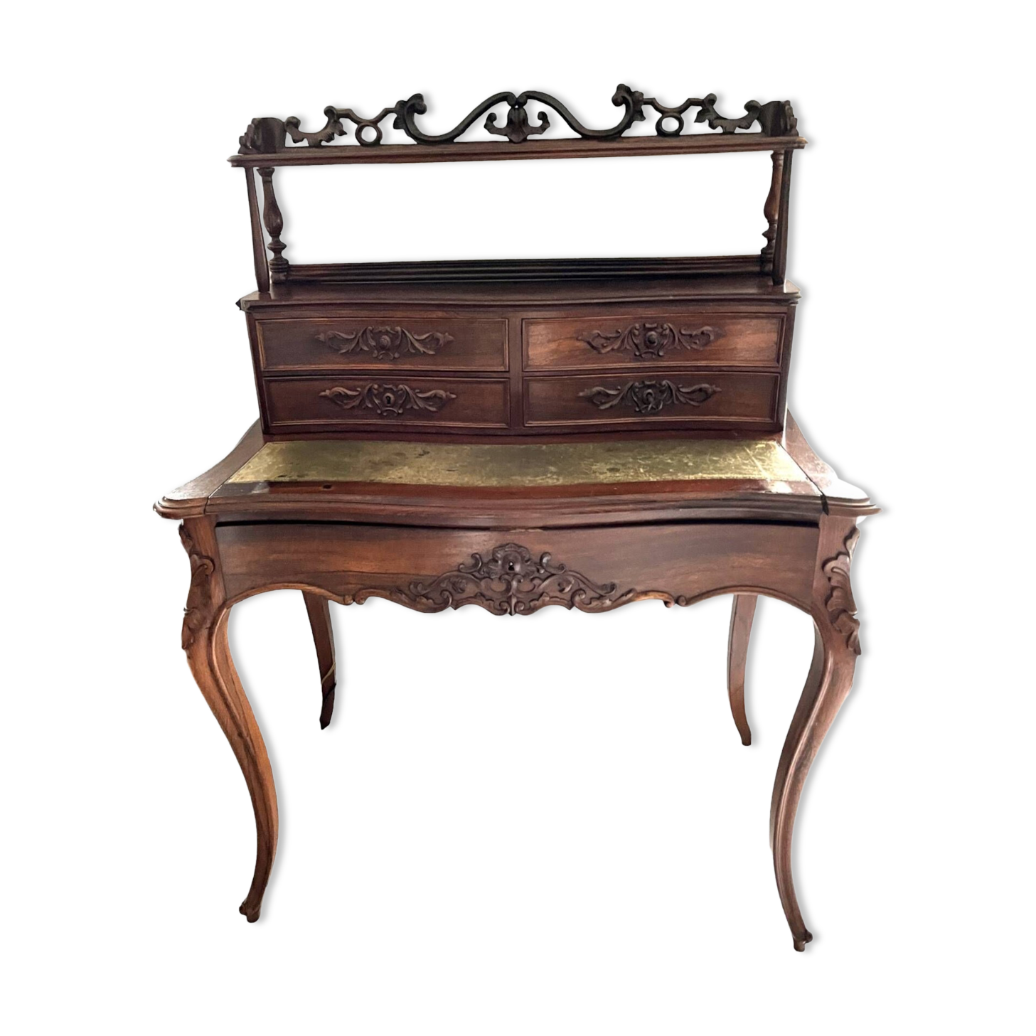 English mahogany tiered desk late 19th century