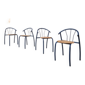 4 chaises design 1980