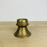Scandinavian style gold-plated brass candle holder, vintage