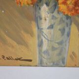 Claude PALLOT (1901-1987) "Still life with bouquet of yellow flowers" oil on panel signed