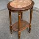 Oval Louis XVI gueridon carved in solid cherry wood with pink marble.