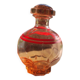 Vintage pink glass flask / bottle / carafe with matching stopper