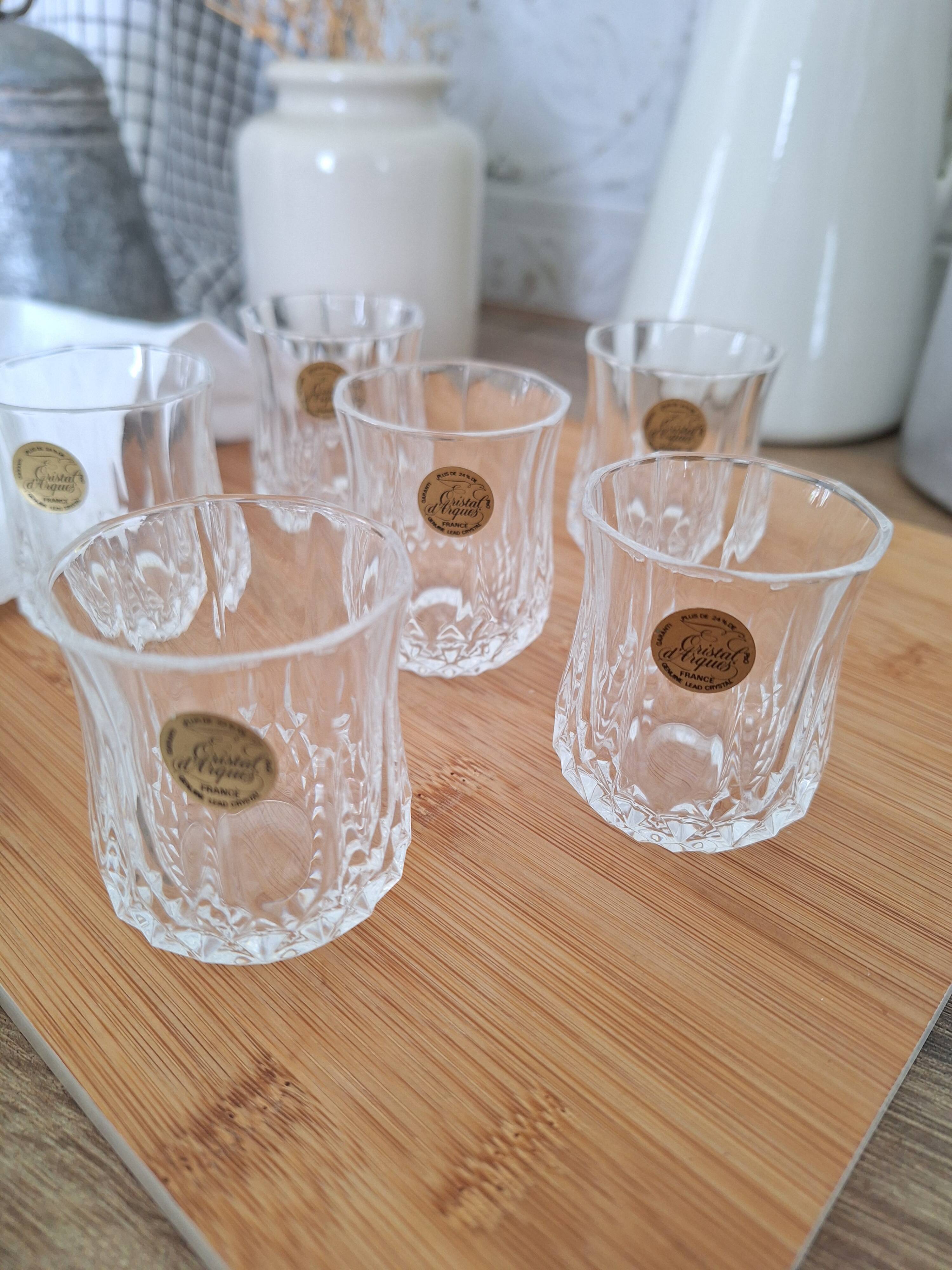 Crystal liqueur glasses from Arques