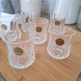 Crystal liqueur glasses from Arques