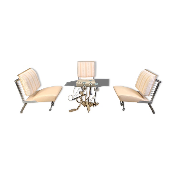 Ensemble de chaises longues sculpturales avec table basse, 1996 — Beyit