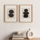 Duo de peintures abstraites - M206 et M207 - signées eawy
