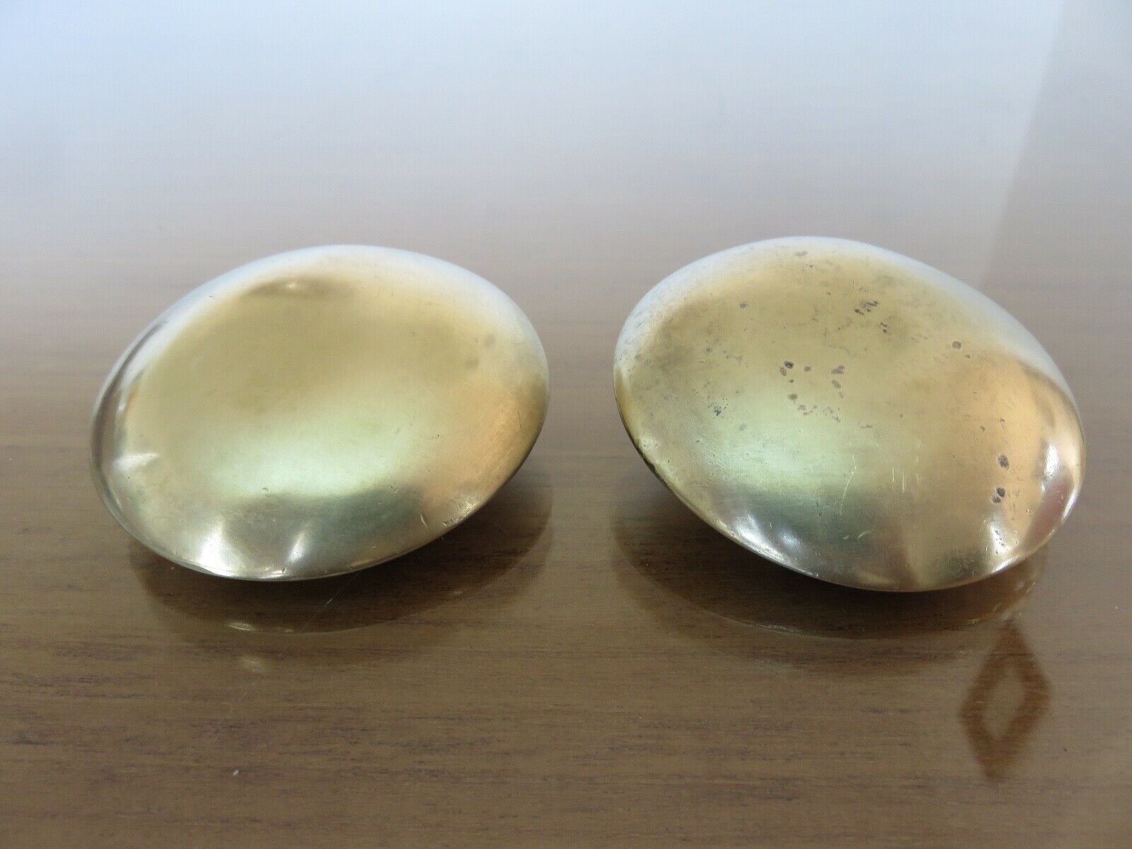 Series of 4 Scandinavian "pebble" ashtrays in bronze 70s