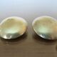 Series of 4 Scandinavian "pebble" ashtrays in bronze 70s
