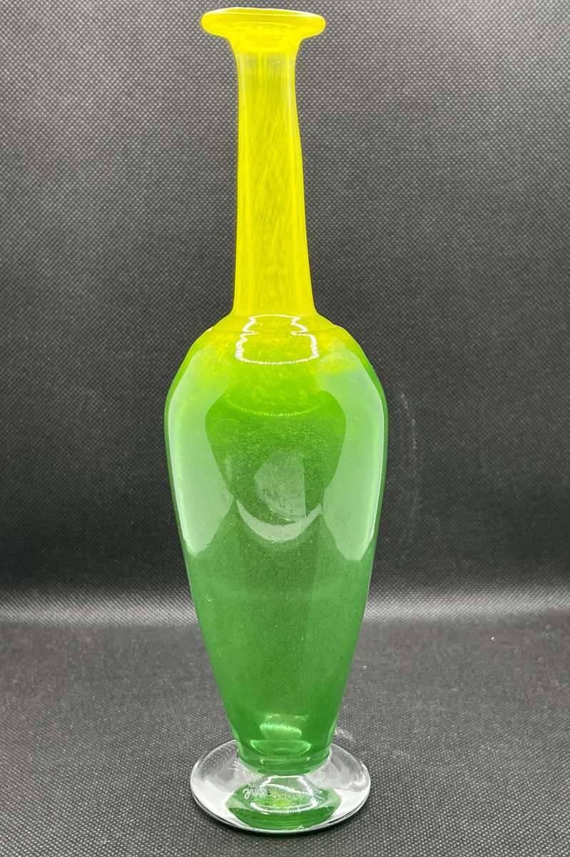 Blown glass soliflore signed Eric Lindgren Claret 1996
