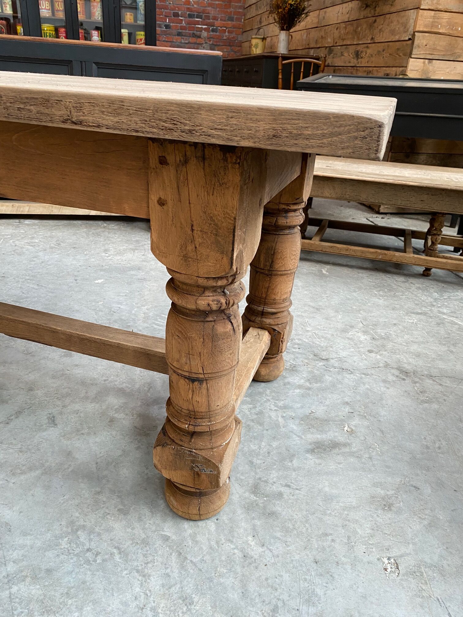 Oak farmhouse table
