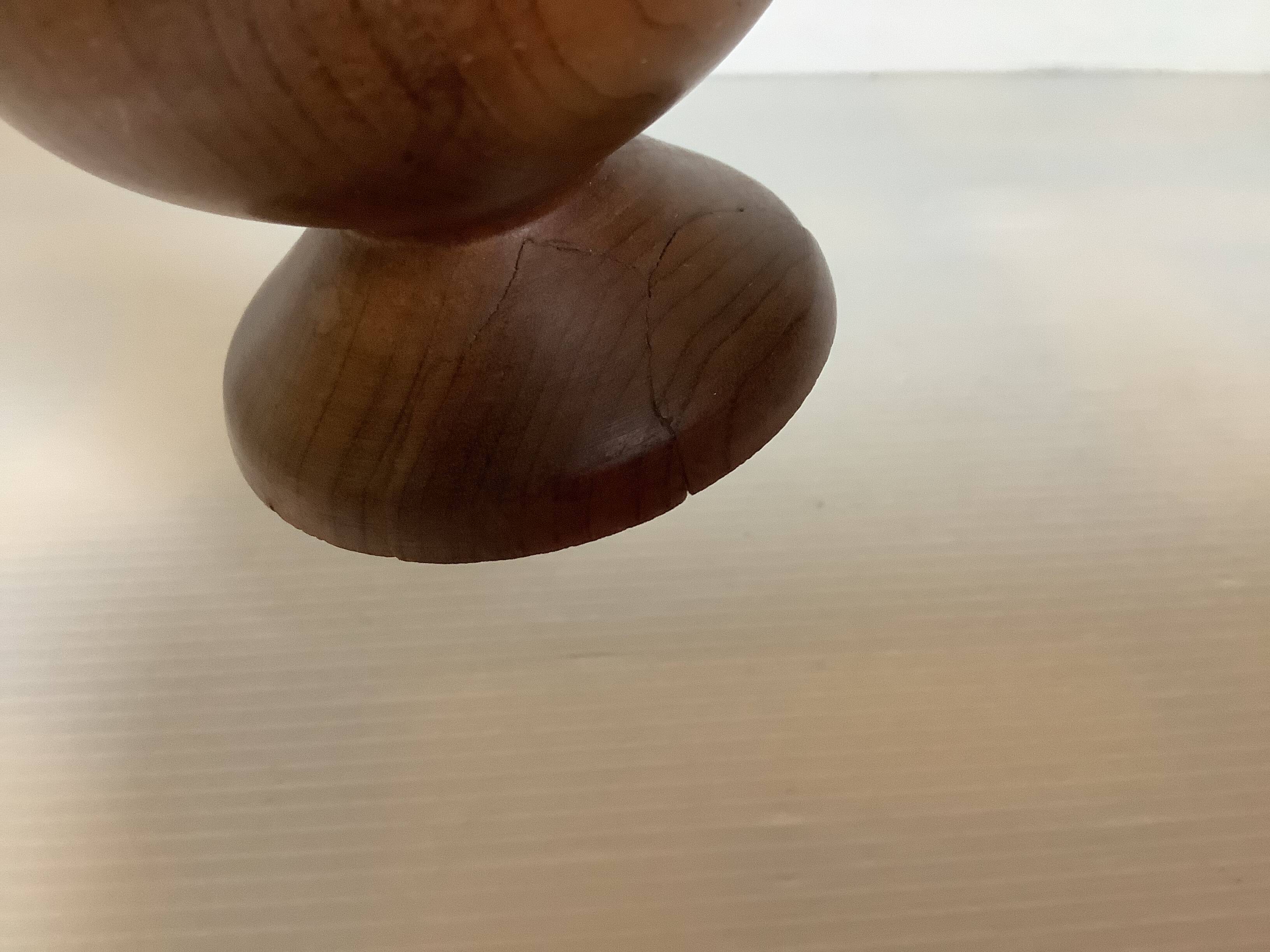 Scandinavian wooden single-stem vase