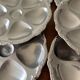 Set of 6 vintage silver plated oyster plates, classic style