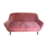 Powder pink sofa 2 seater vintage style
