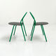 Green Chair Il Bottone by Paolo Parigi for Heron Parigi, 1980