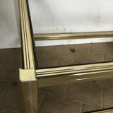 Vintage table 70 alu chrome and gold