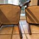 Lot of 2 antique Louis XV style chairs, carved solid wood.