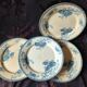Set of 4 plates, 1920s - Sarreguemines - Royat peony design