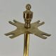 Neoclassical Fire Necessity in Polished Brass on Stand