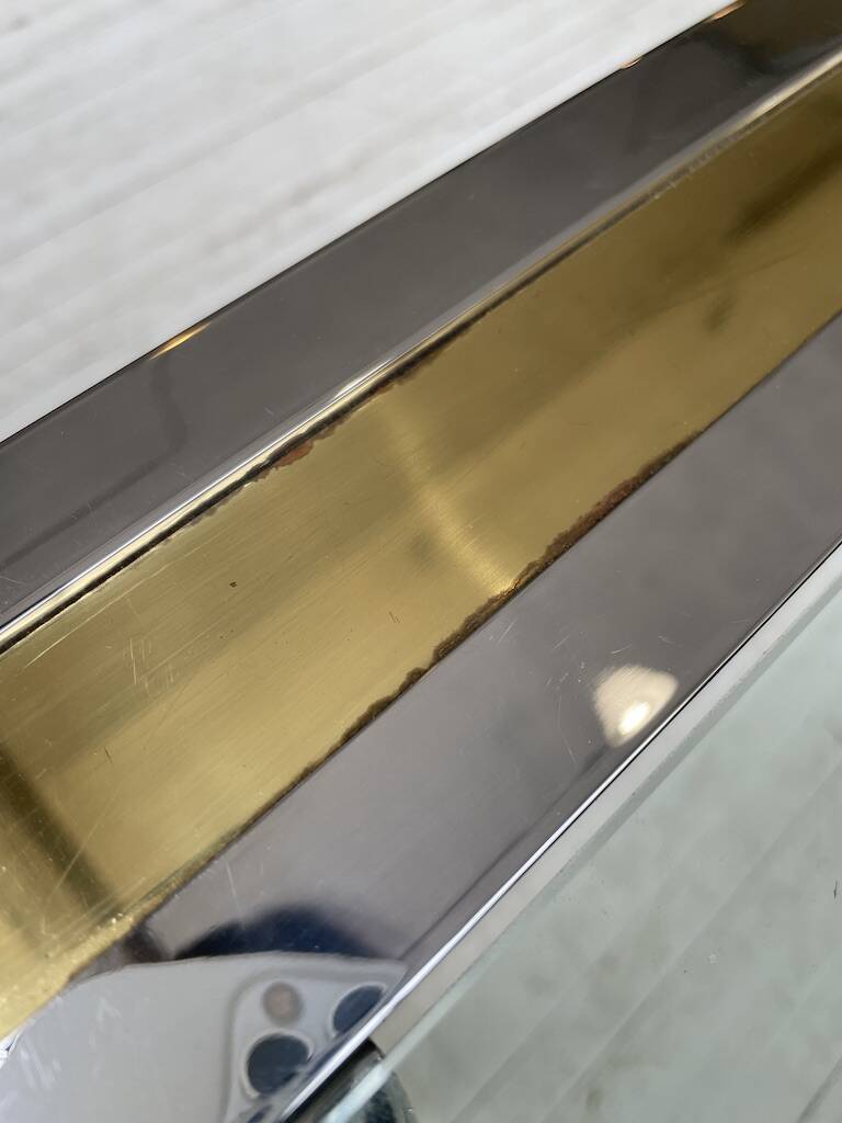 Romeo Rega chrome brass coffee table