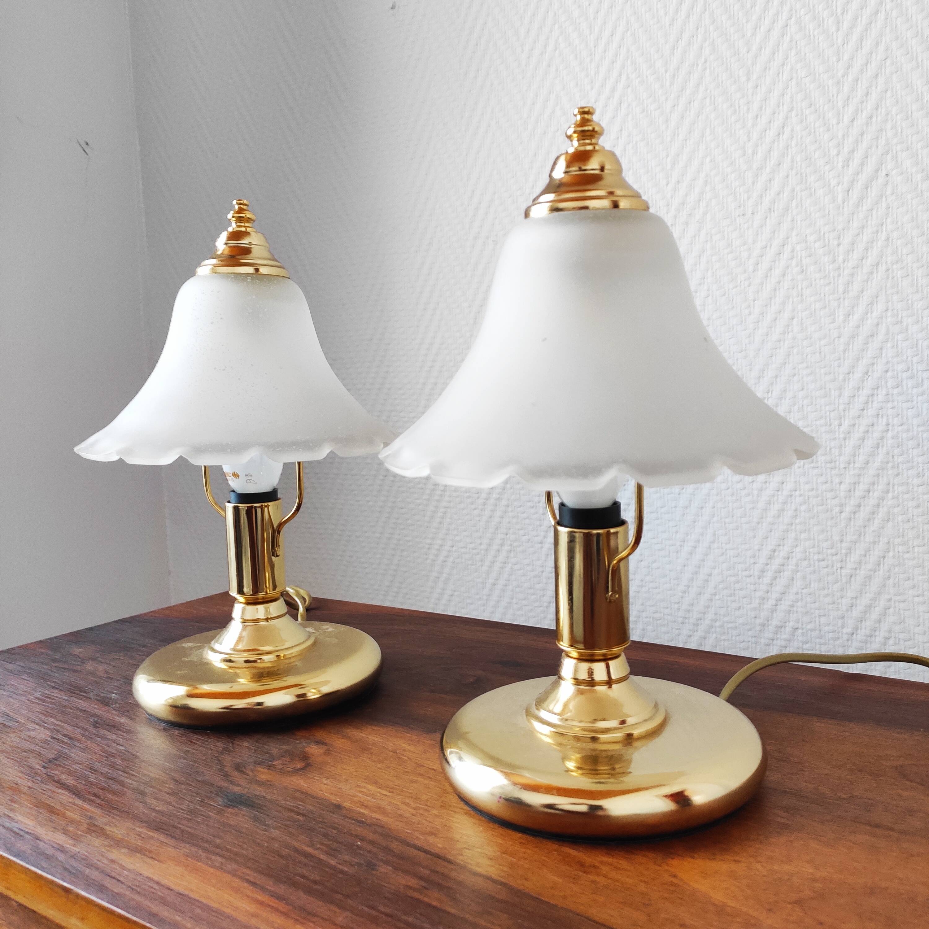 Pair of vintage mushroom lamps