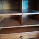 American solid oak desk with antique patina