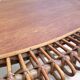 Table basse soleil en rotin