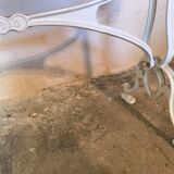 Vintage bistro table base white cast iron