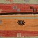 Tapis Kilim rayé rose et orange