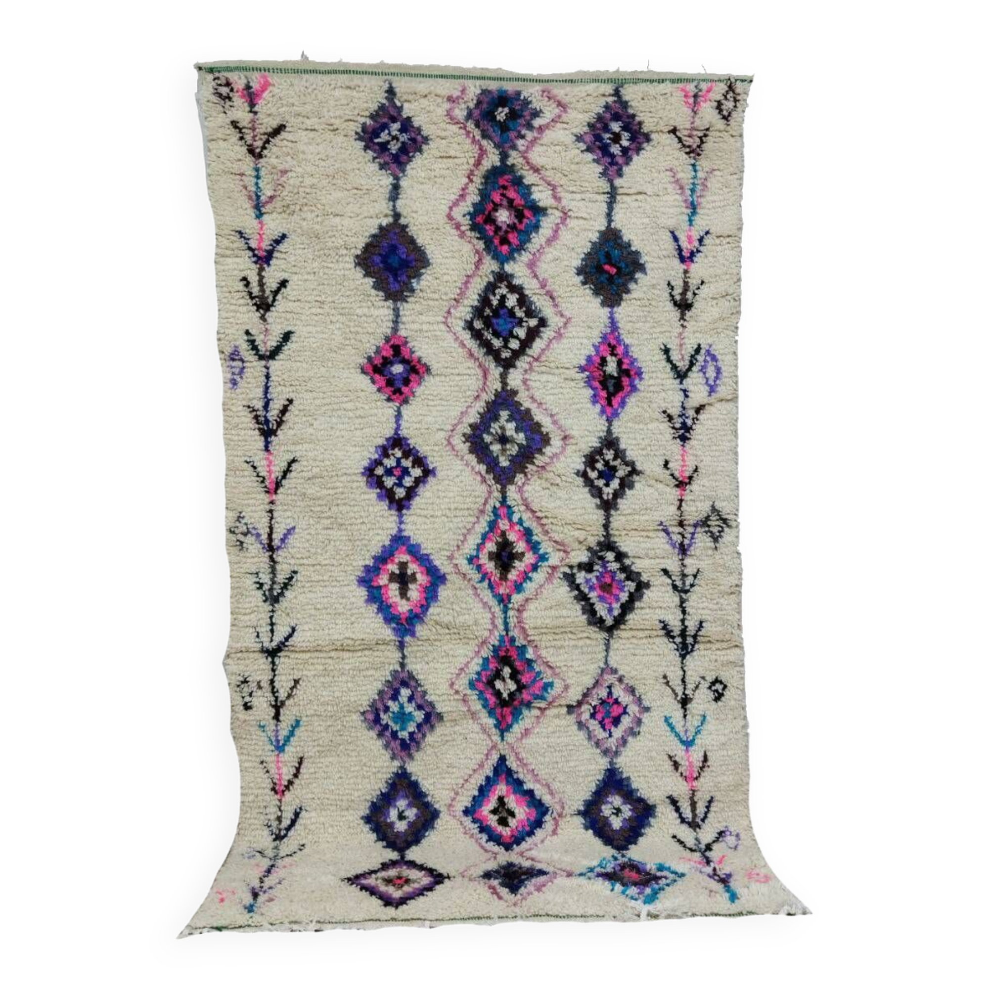 Handmade moroccan berber rug 217 x 117 cm