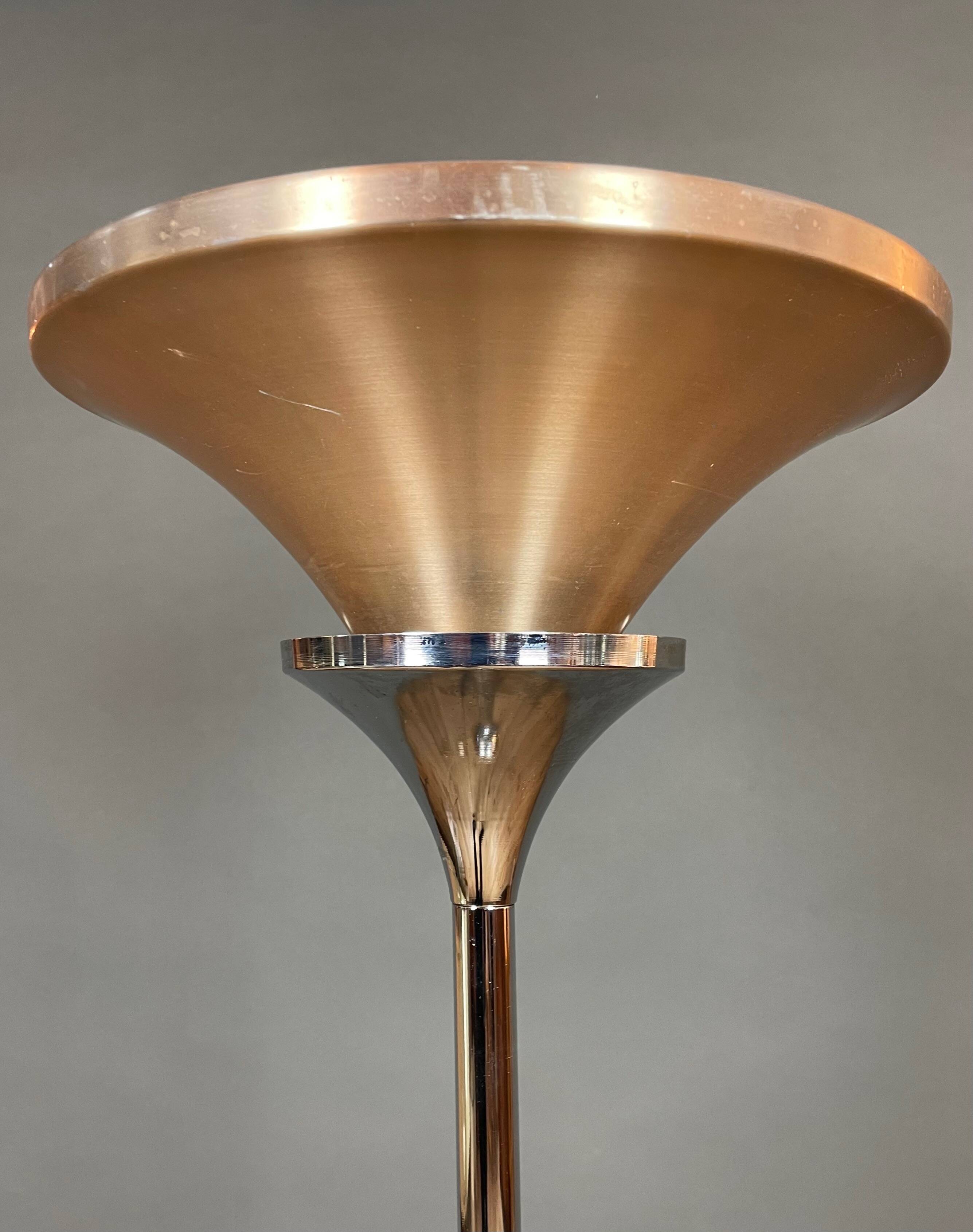 Chrome floor lamp 1970s Erco