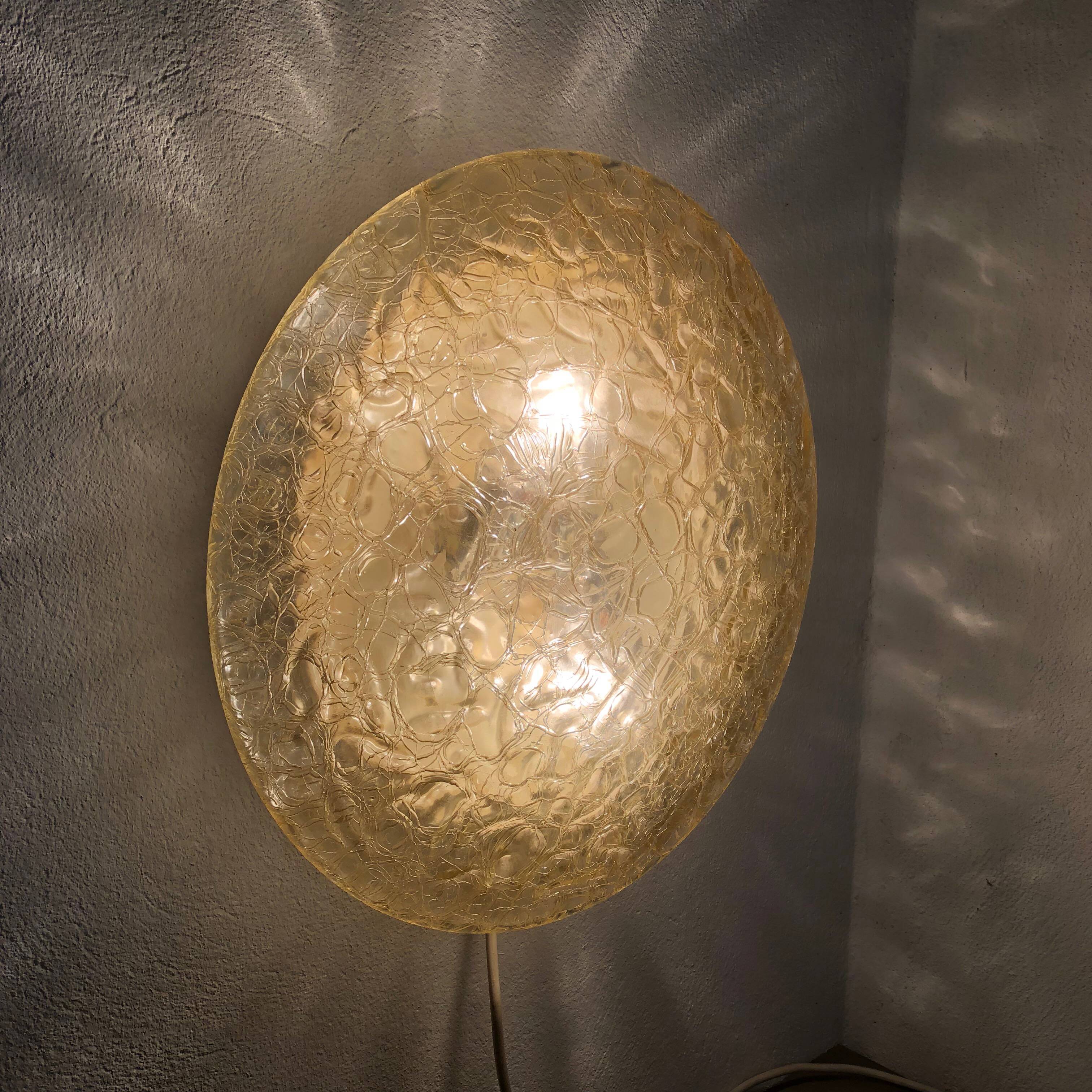 Modernist glass and metal ceiling light by Doria Lights, 1970s, Germany