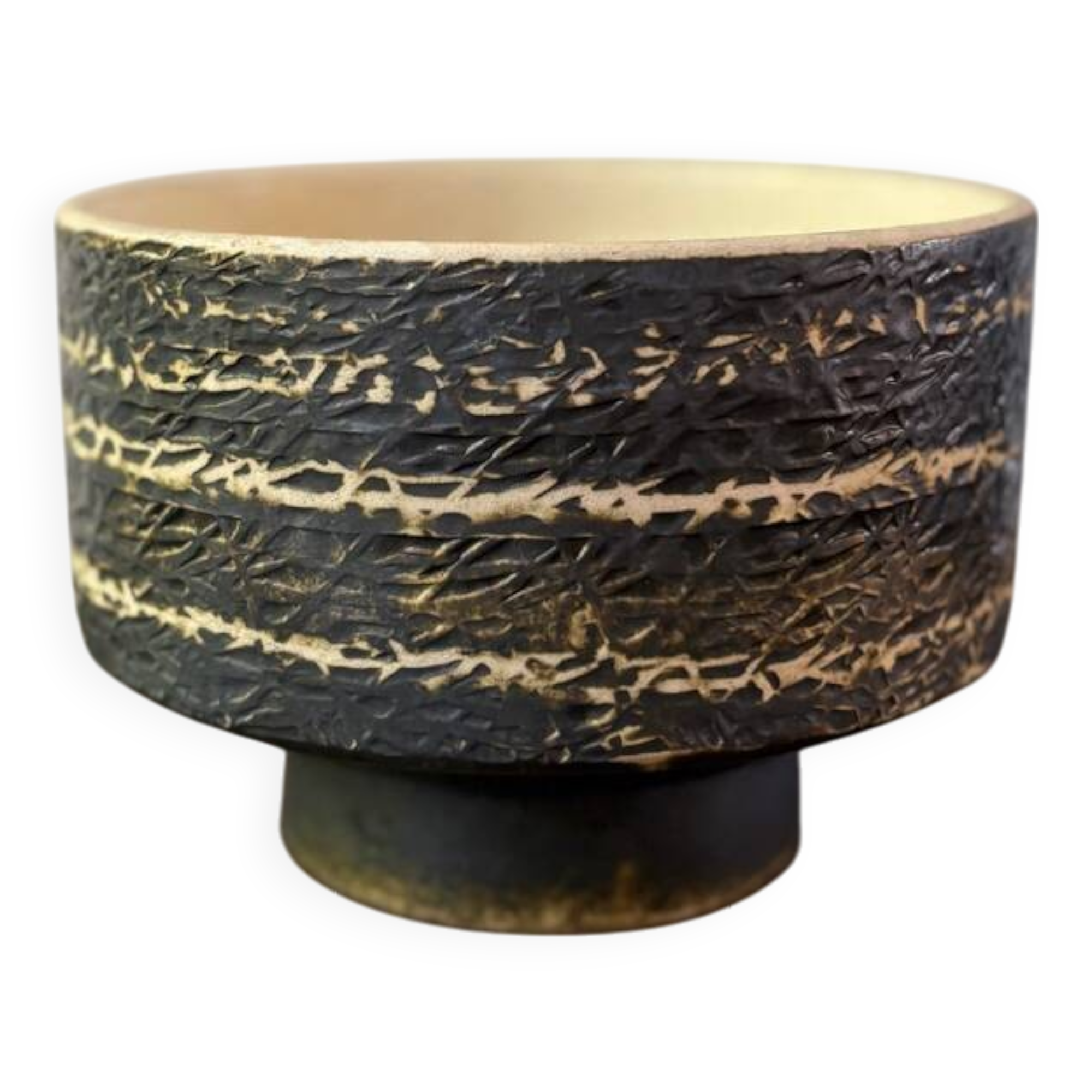 Cache pot vintage Peter Groendeveldt écorce de bouleau