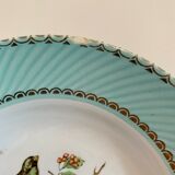 Set of 8 hollow plates vinatge with bird decorations