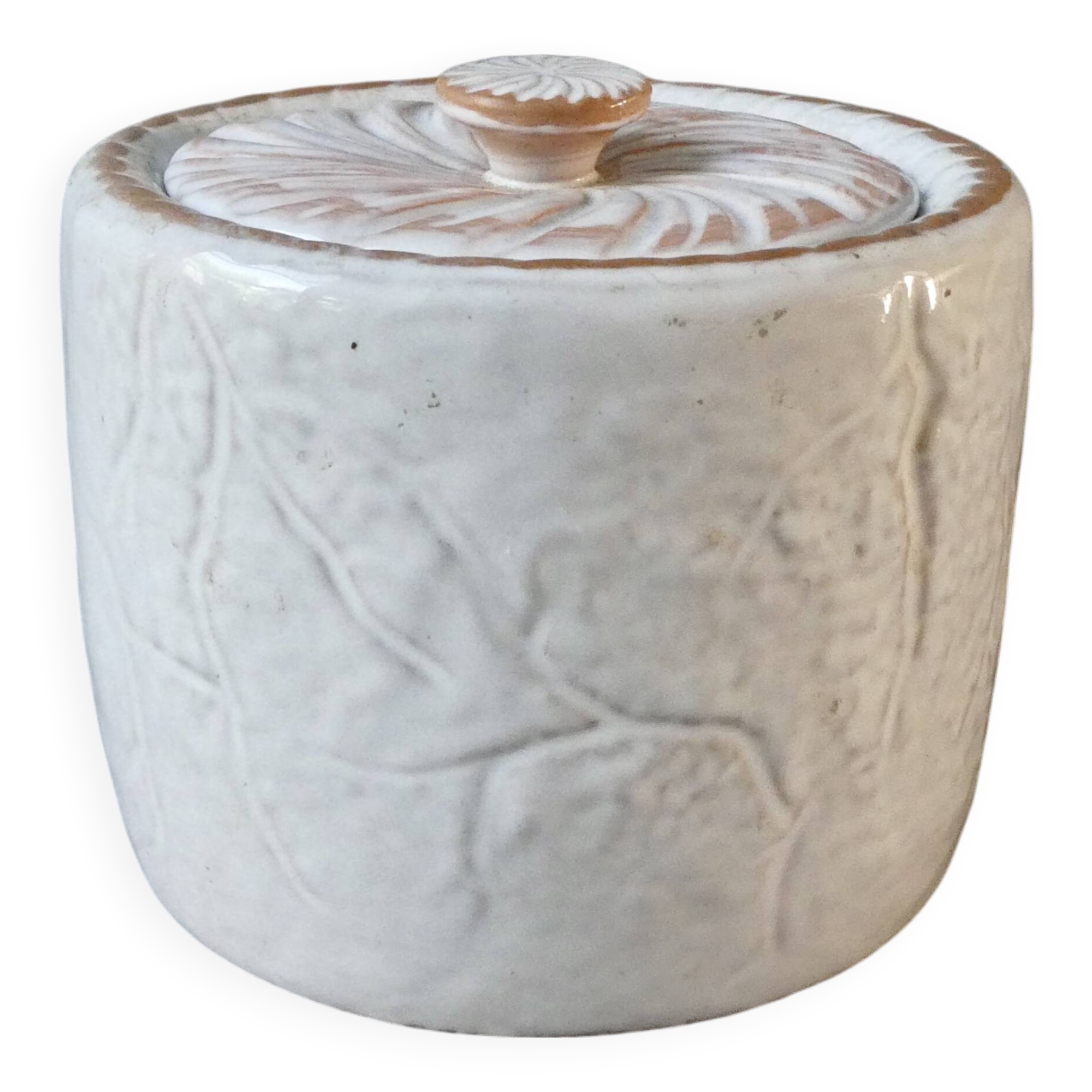 Pink ceramic box Digoin Sarreguemines