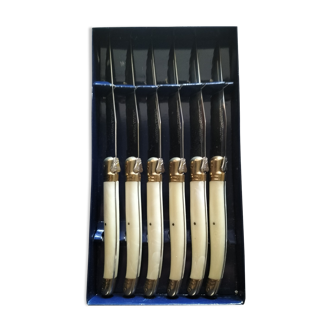 Box of 6 Laguiole table knives