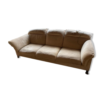 Beige grange sofa in cow