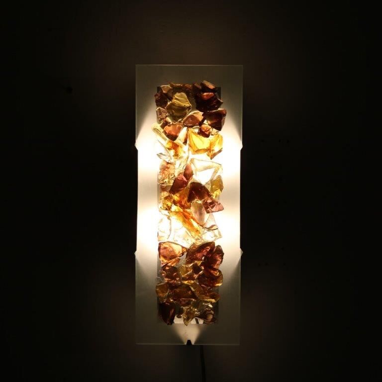 1960s Glass wall lamp by Cosack, Germany