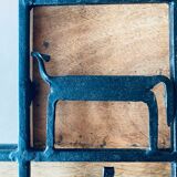 Rectangular mirror in ironwork, Frederick Weinberg