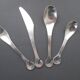 Danish modernist stainless steel 31 pc  EASY monobloc 1960s flatware cutlery set by Lundtofte