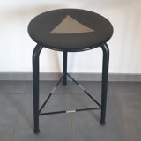 Black and silver high stool