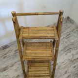Folding bamboo shelf